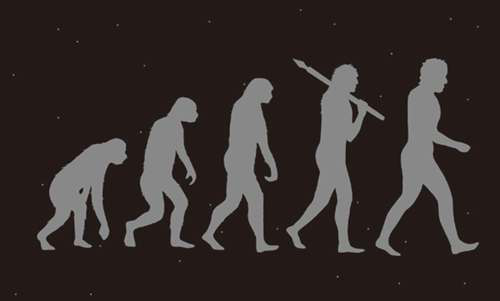 人类从早期动物物种进化而来.