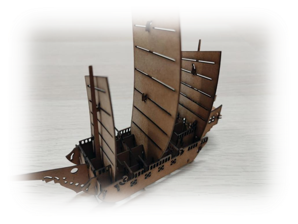 水密隔舱结构的木船模型,水密隔舱结构