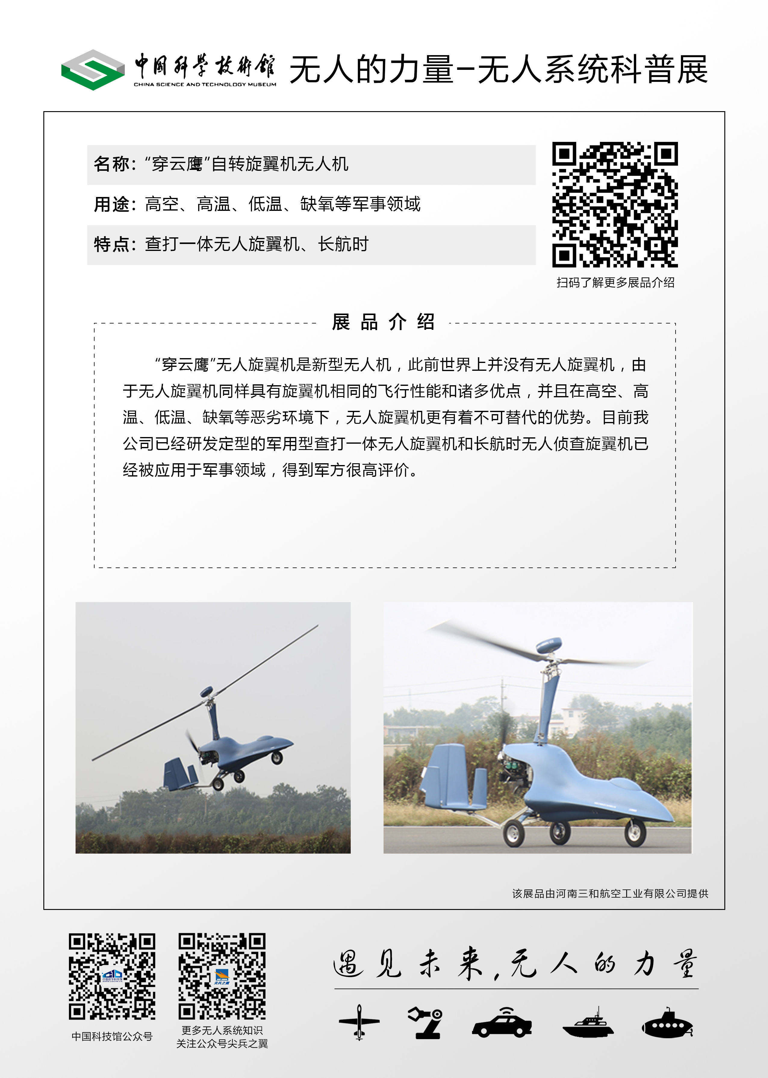 “穿云鹰”自转旋翼机无人机