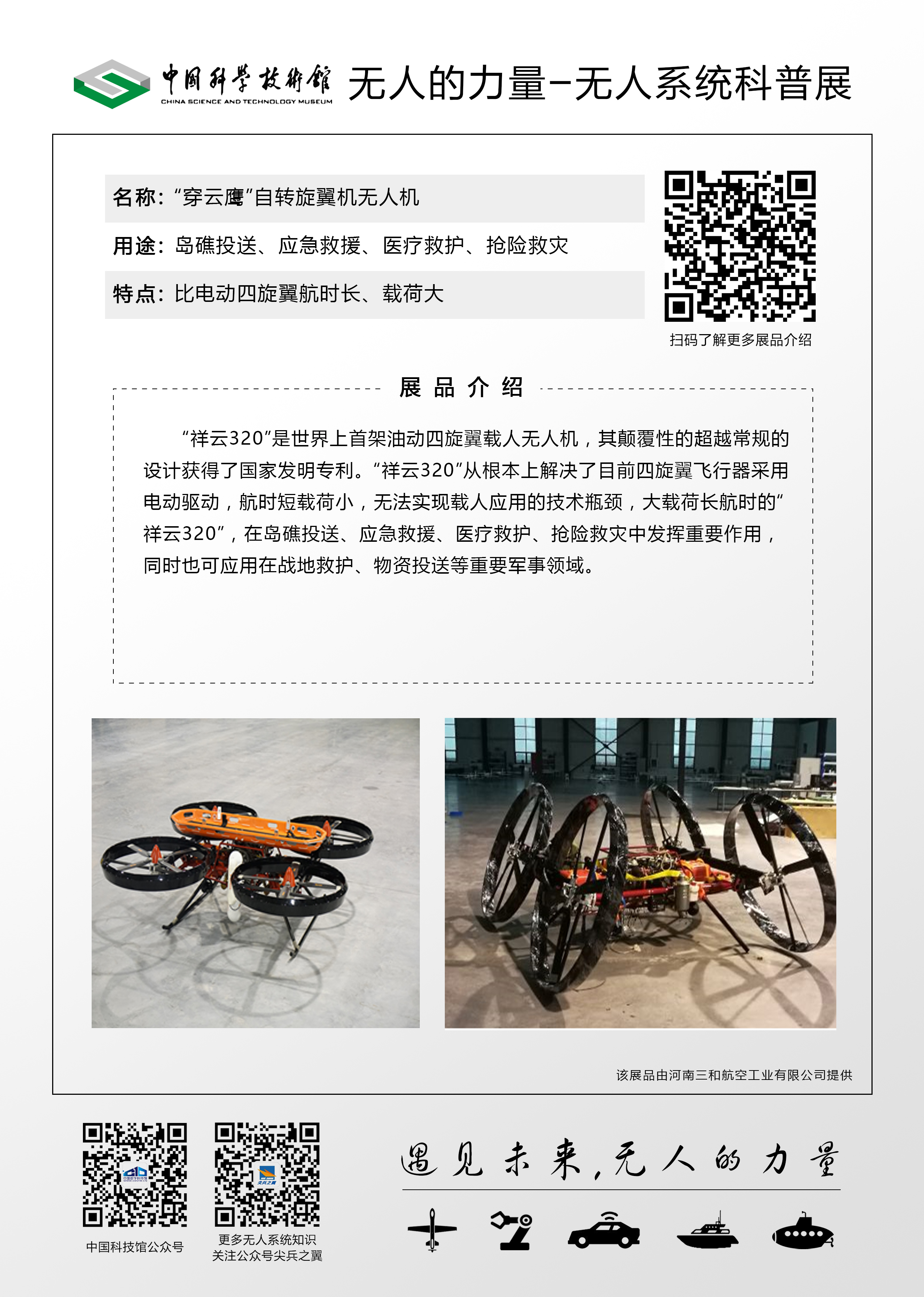 “穿云鹰”自转旋翼机无人机