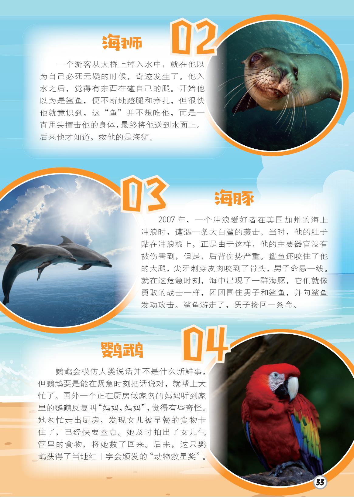 海狮,海豚,鹦鹉,动物救星奖