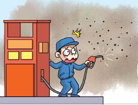 石油污染 卡通动画图片