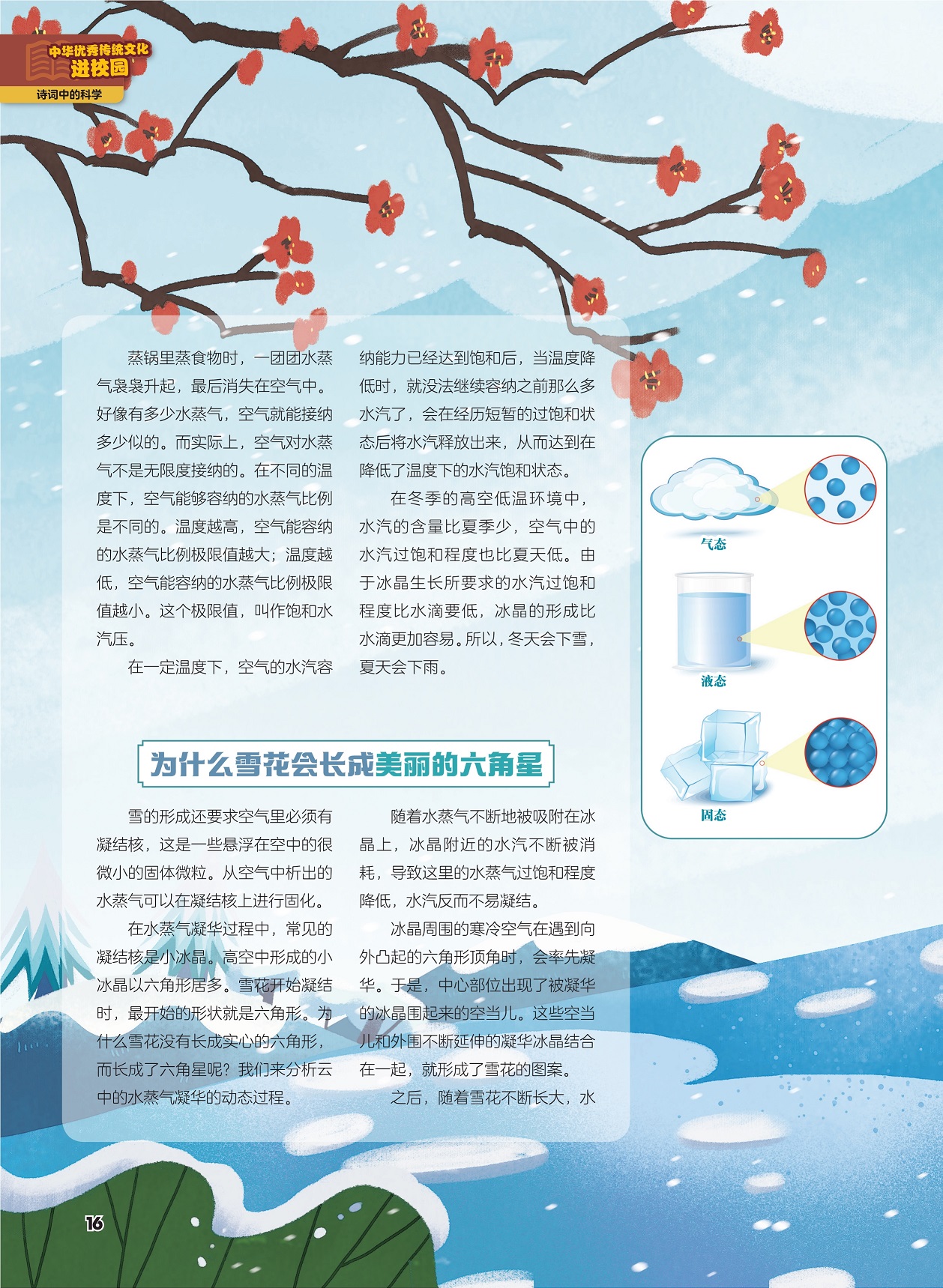 为什么雪花会长成美丽的六角星,雪的形成还要求空气里必须有凝结核