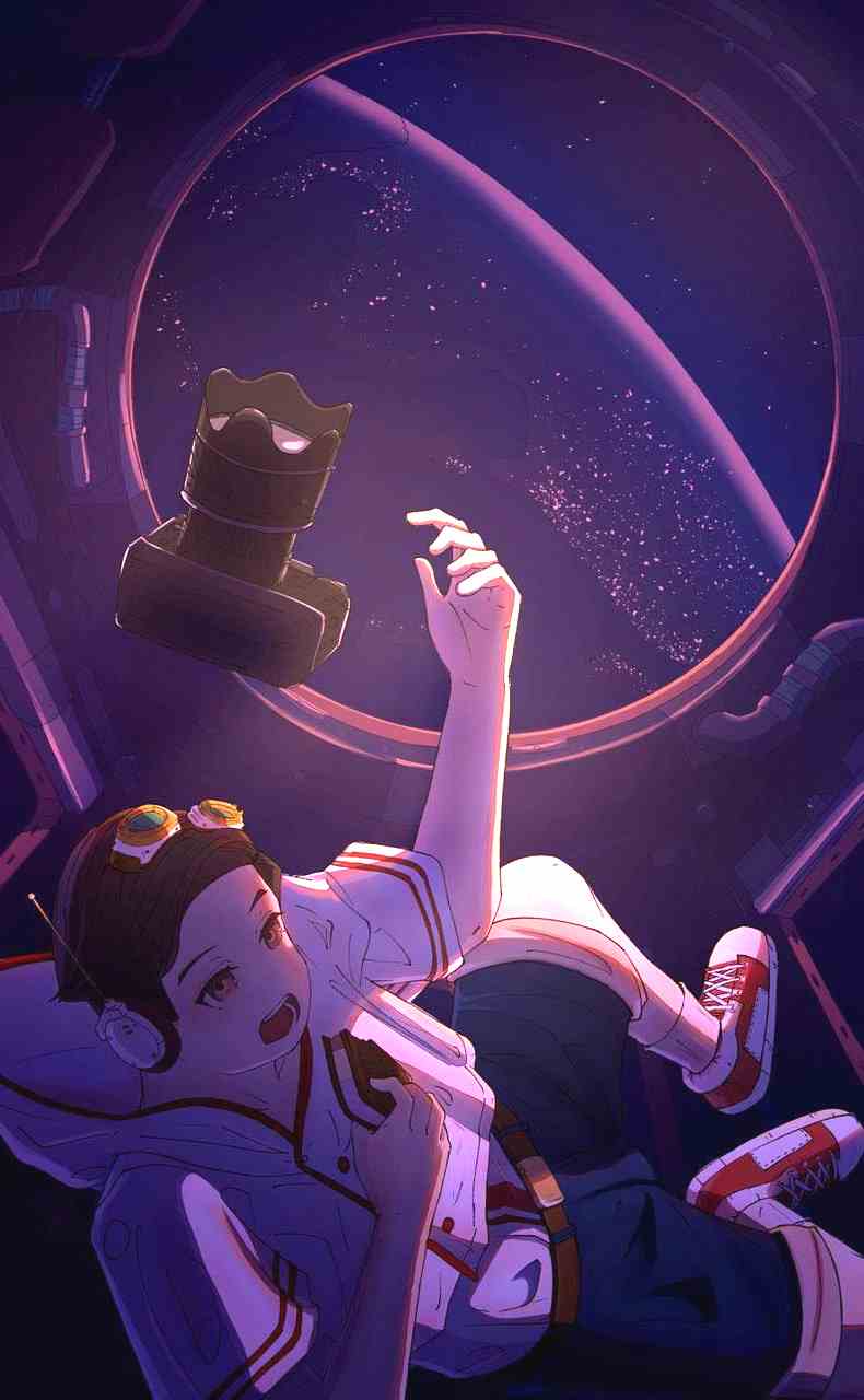 航天日绘画作品《取景太空》,老挝赛雅迪·翁萨昂