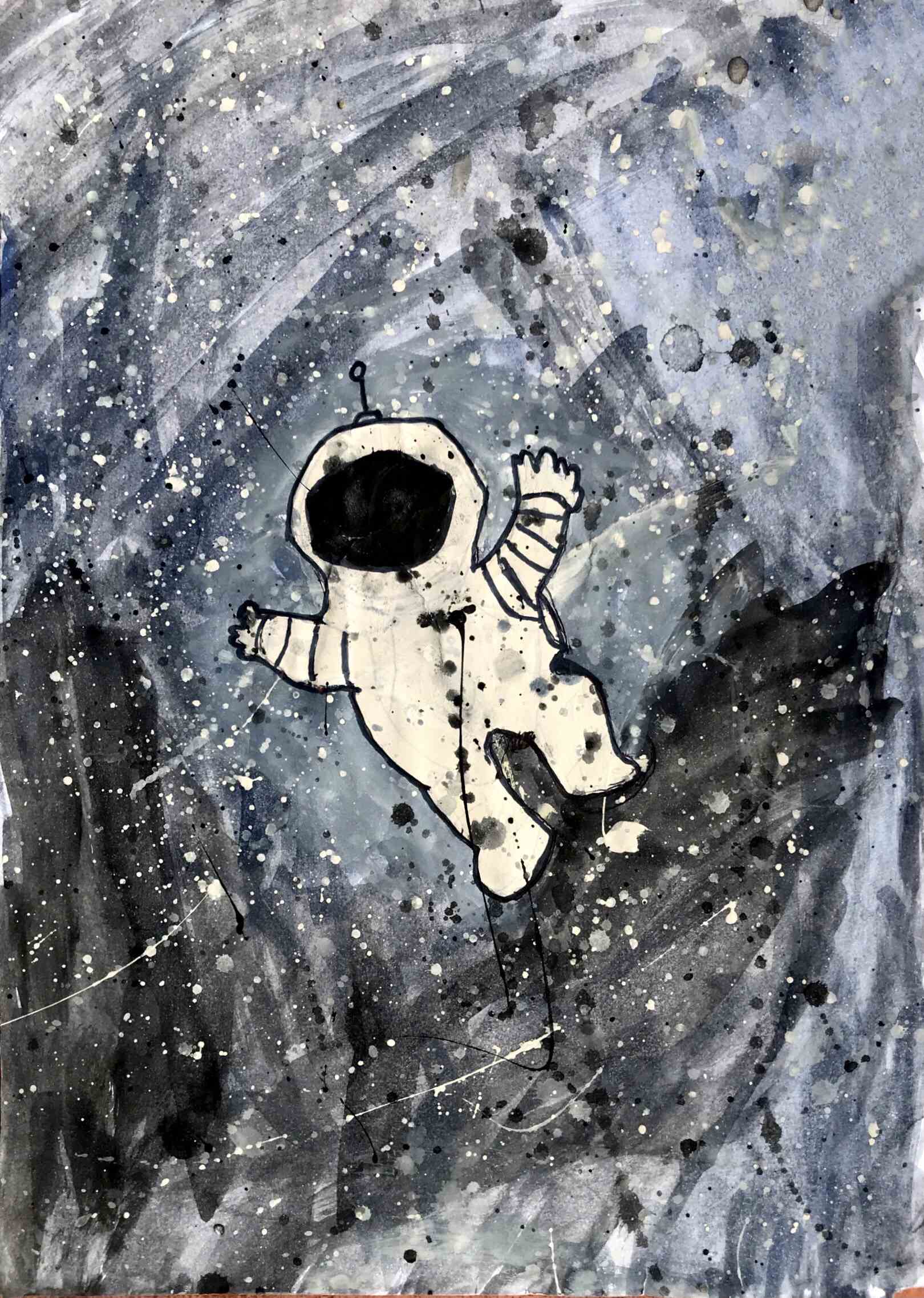航天日绘画作品《我在星系里》,老挝屏帕占·赛西欣（施婉琳）