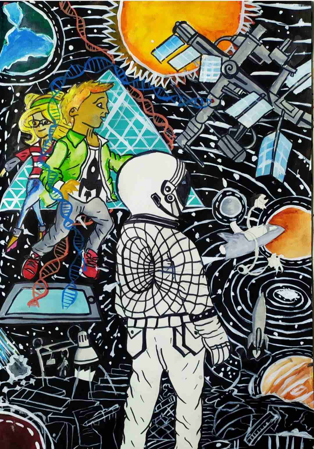 航天日绘画作品《旅行者》,孟加拉国Emrul Kayes Rafsan