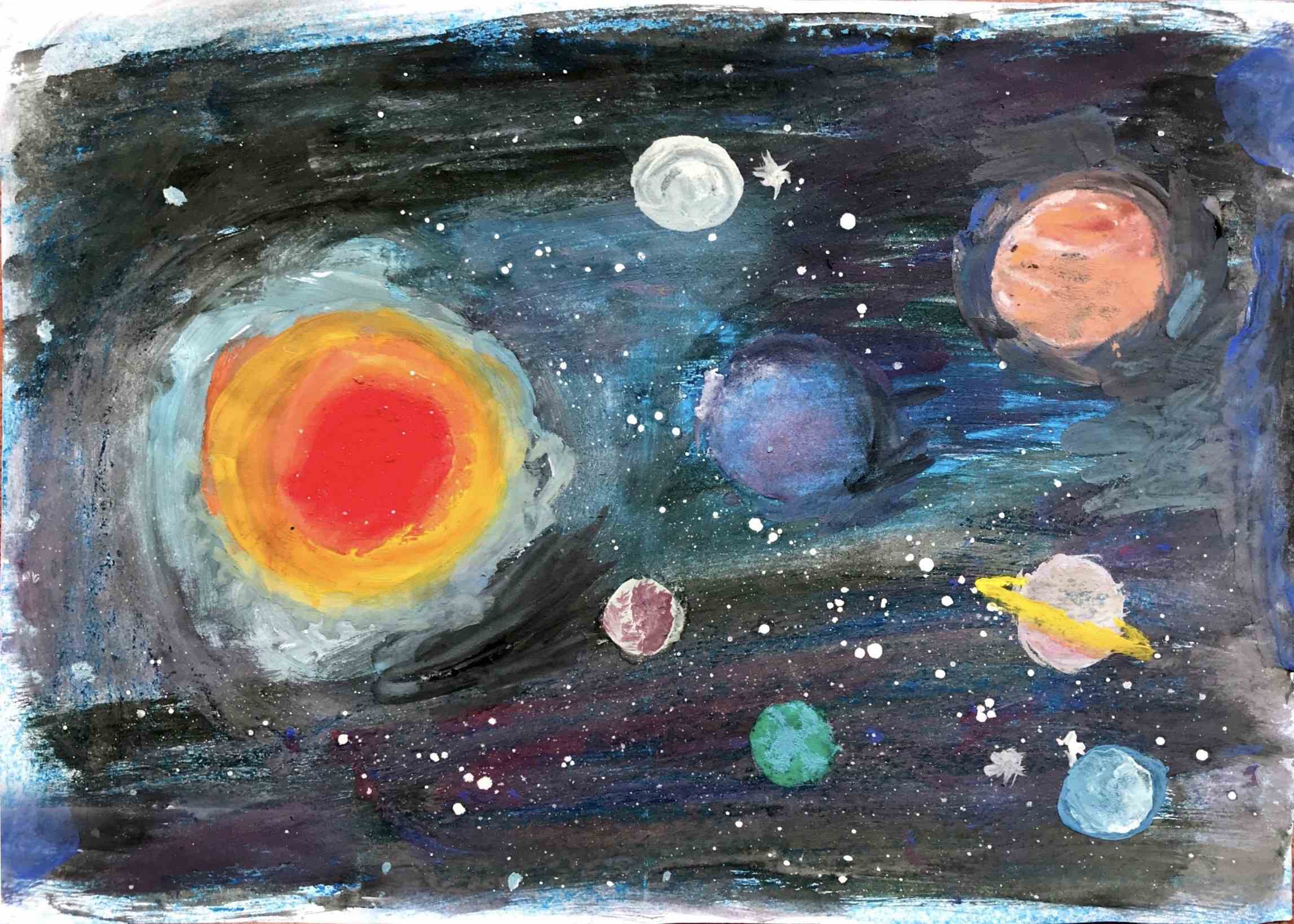 航天日绘画作品《星系》,老挝萍萨瓦·汤拉塔（史慧莹）