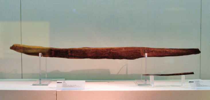 浙江省余姚河姆渡文化遗址,新石器时期的木桨,关于桨的历史 浙江省余姚河姆渡文化遗址,新石器时期的木桨,关于桨的历史