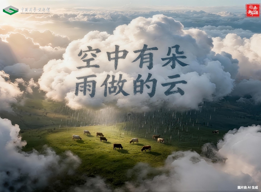 空中有朵雨做的云