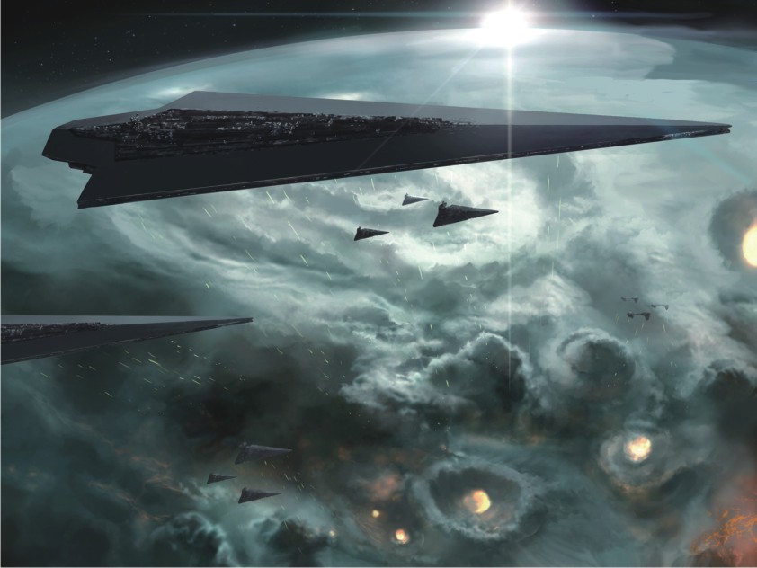 《星球大战》中的帝国太空舰队.