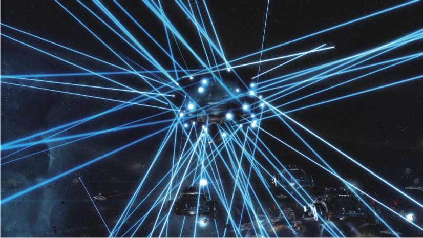 激光炮阵是太空战舰防御体系的核心骨干