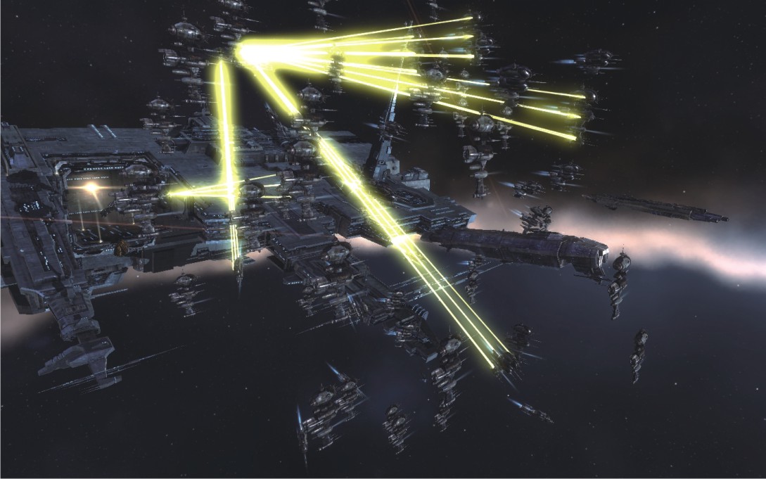 激光武器在太空中大逞威风.