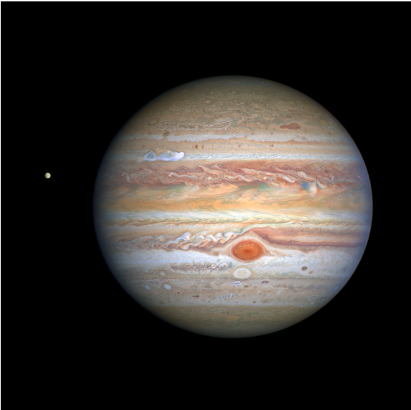 哈勃望远镜捕捉到木星爆发超级风暴