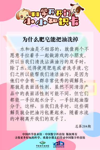 肥皂;油;洗掉