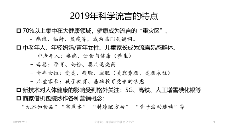 传播套路;科学流言