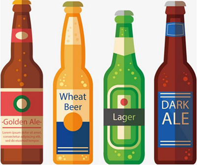 夏天;啤酒;科学放大镜