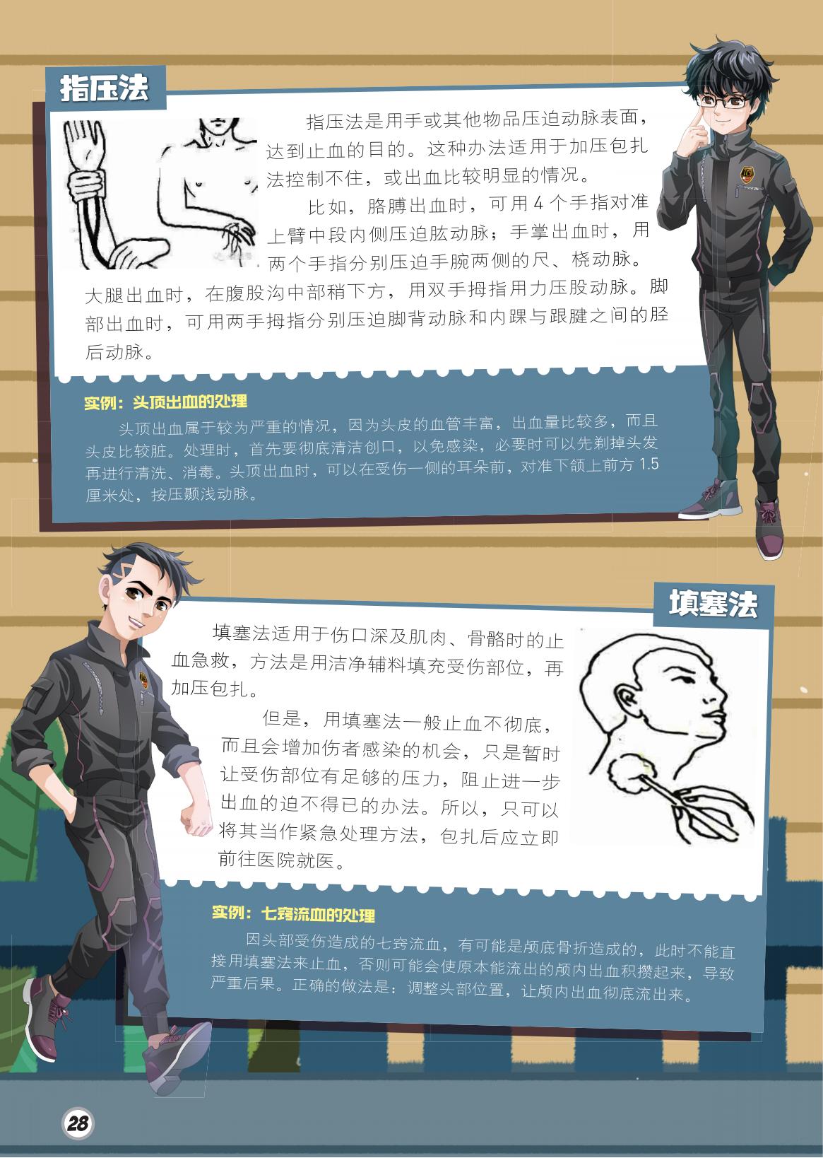 指压法,填塞法,感染