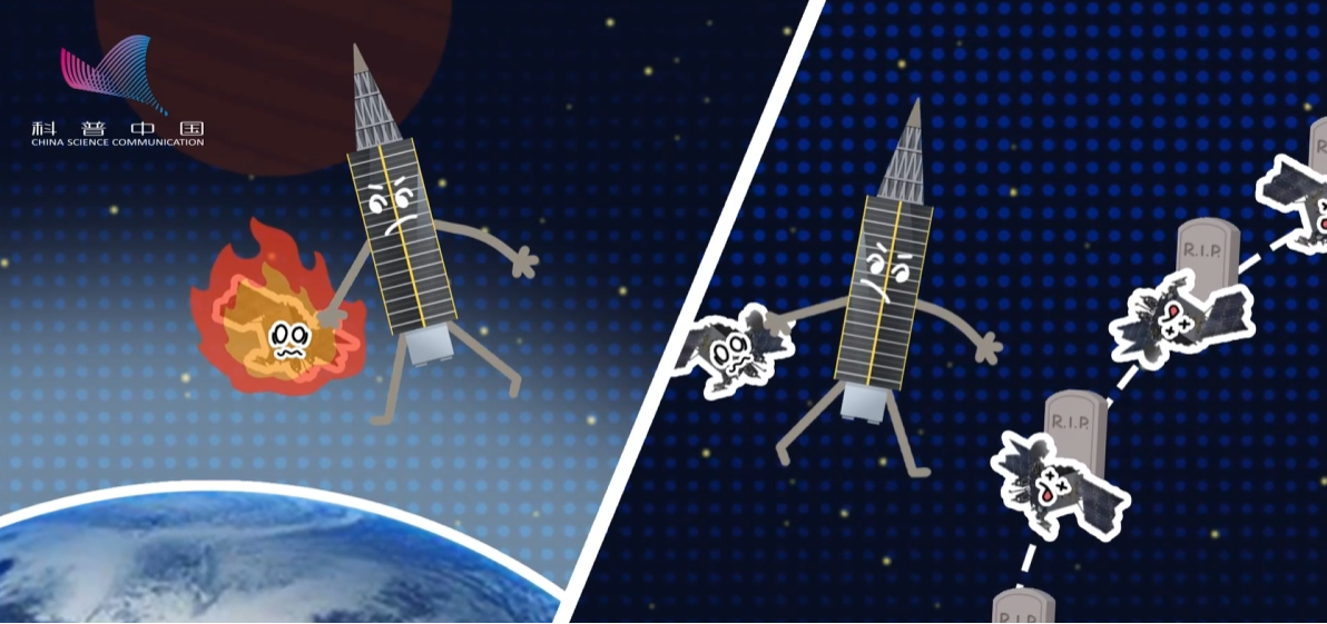 将太空垃圾拖到大气层烧毁或拖到“墓地轨道”