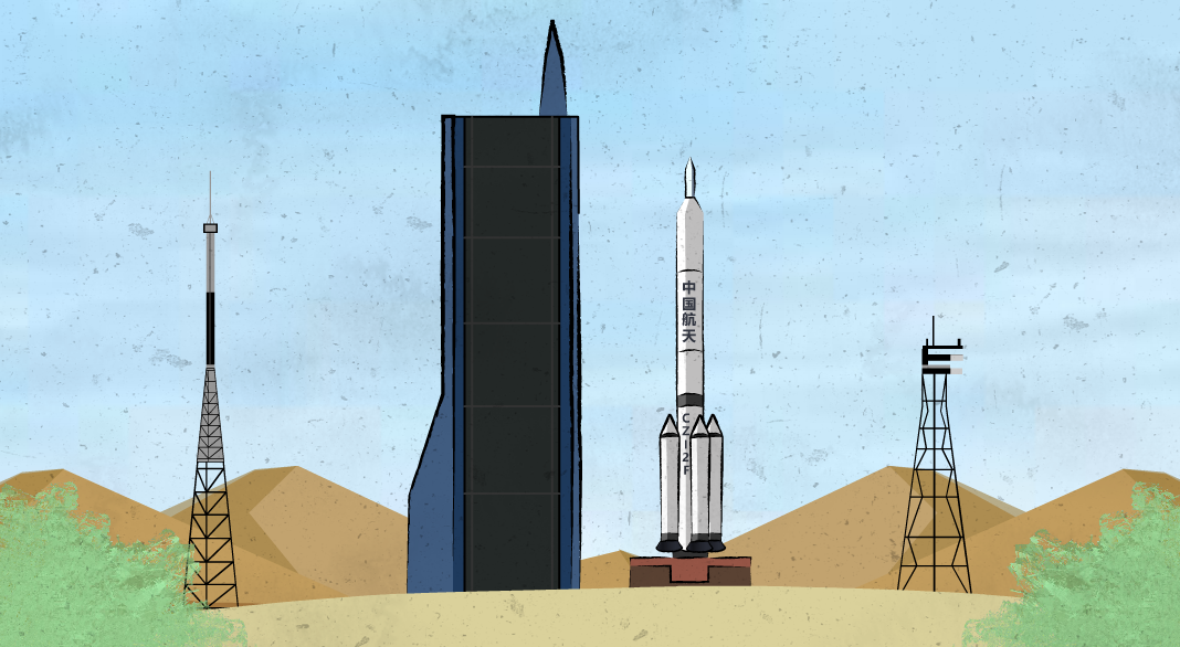 长征二号F运载火箭发射