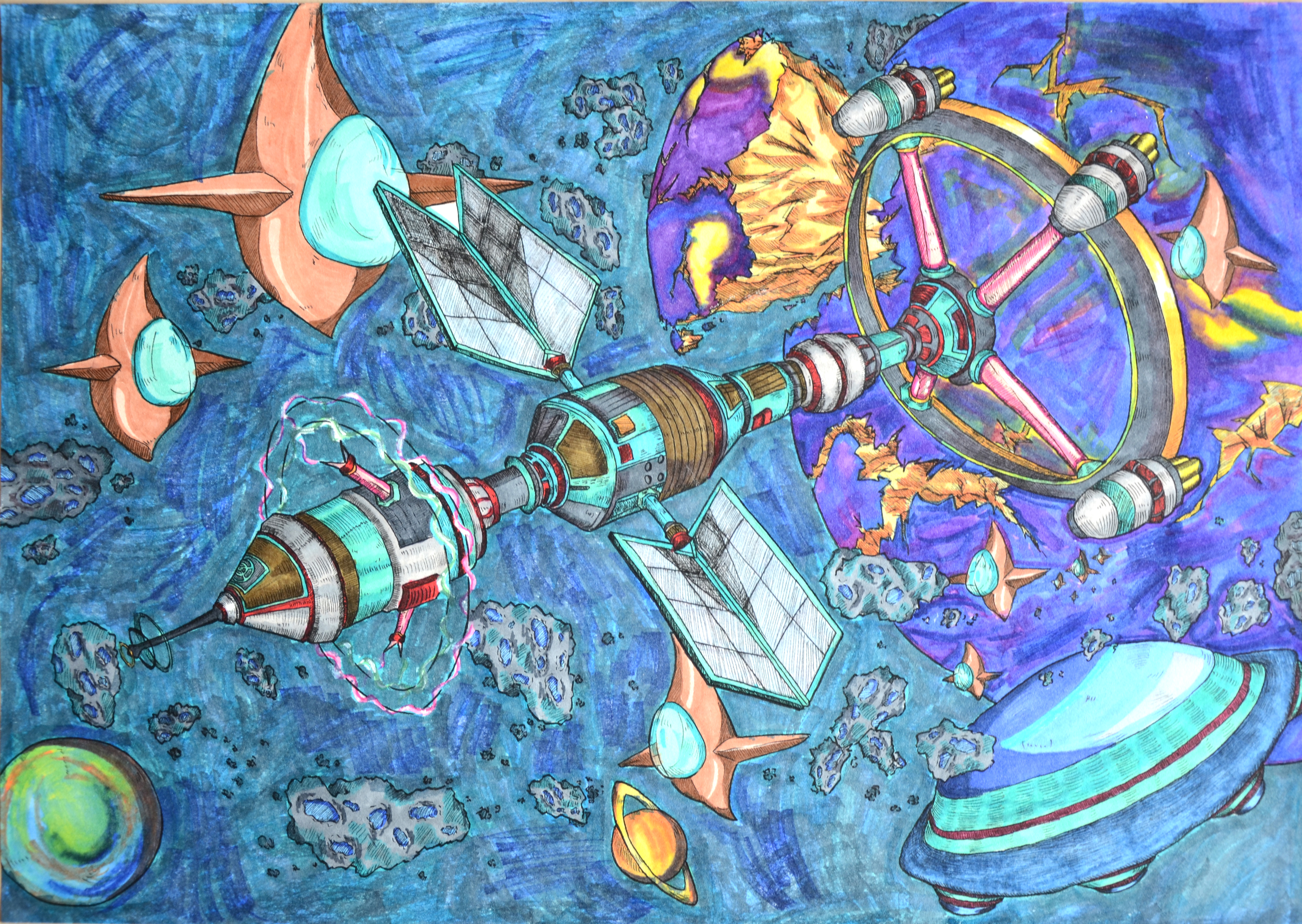 作品《BC613星球》,河北省邢台市临城实验中学杨凯朦