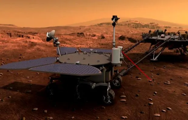 火星车与着陆平台分离 火星车与着陆平台分离