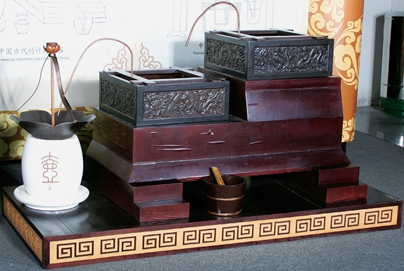 燕肃莲花漏复原模型，图片来源于《中国古代天文丛书》