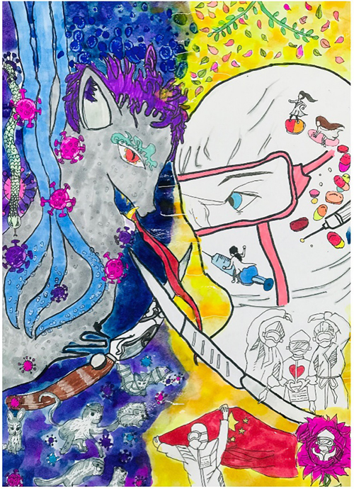 云游科技馆;云微展;中国科技馆;抗击疫情;幻想画;冯熙瑶